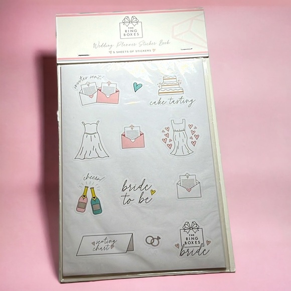 NWT The Ring Boxes Wedding Planner Sticker Book - 5 Sheets - Picture 3 of 3